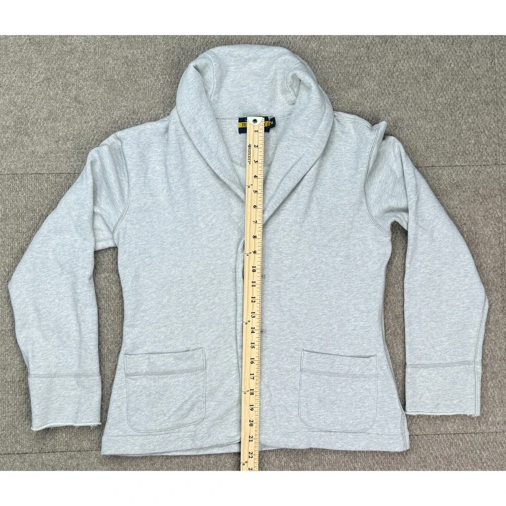 Ralph Lauren Rugby‎ 2004 Vtg Men's Gray Shawl Neck 2 Button Cardigan Size M
